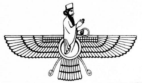 Ahura Mazda Necklace – Faravahar Zoroastrian Pendant, Persian Symbol Jewelry