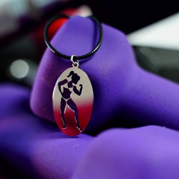 Bodybuilder Woman Pendant Necklace, Fitness Jewelry, Strong Female Necklace, Gym  Lover