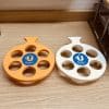 Custom shot glass holder tray with engraved logo, bar accessory