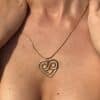 Infinity heart pendant necklace close-up