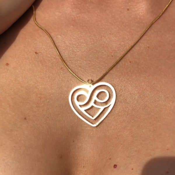Infinity Necklace, Heart Shaped Jewelry, Polyamory Symbol Pendant, Minimalist Meaningful Gift Idea
