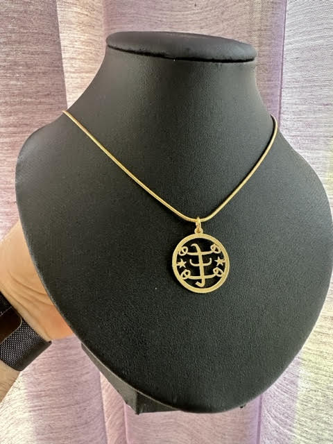 Gold-filled Bahá’í Greatest Name pendant from Haifa