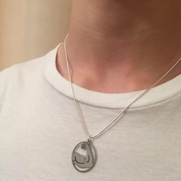 Bodybuilding Necklace – Muscle Man Pendant, Brutal Strength Jewelry for Men