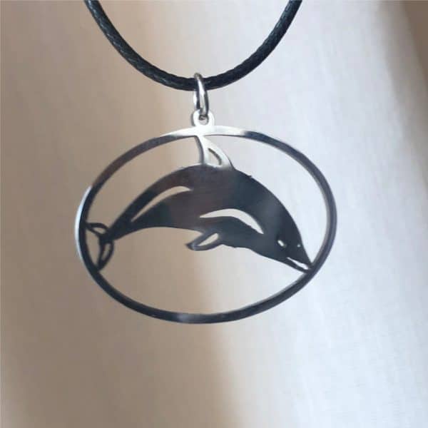 Dolphin Necklace – Minimalist Ocean Pendant, Marine Animal Jewelry for Her & Him