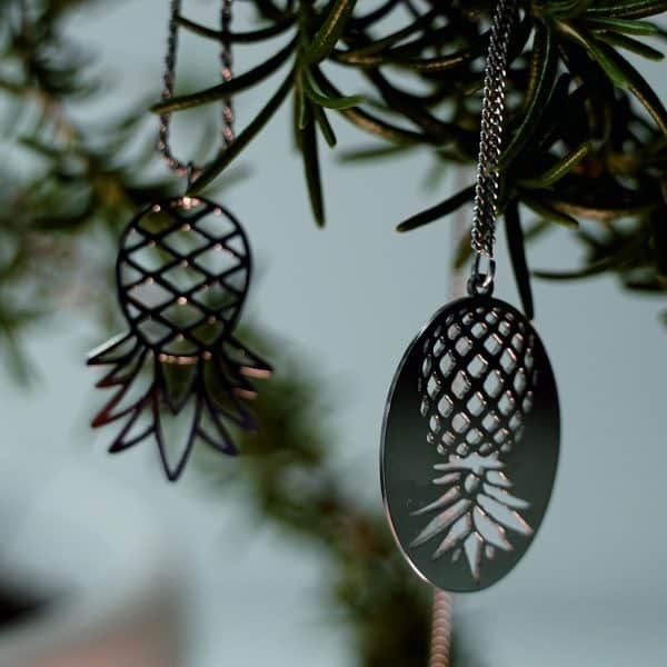 Upside Down Pineapple Necklace – Swinger Symbol, Gold Filled Pendant