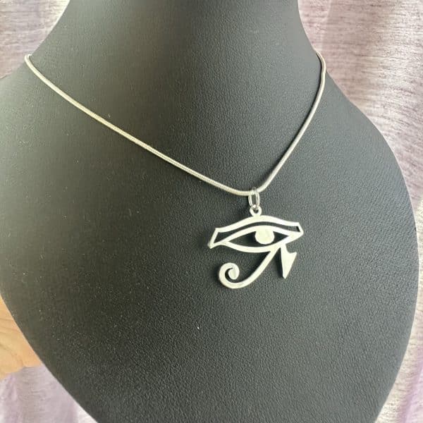 Eye of Horus Necklace – Egyptian Eye (Udjat) Pendant, Eye of Ra Symbol, Ancient Egyptian Art Jewelry