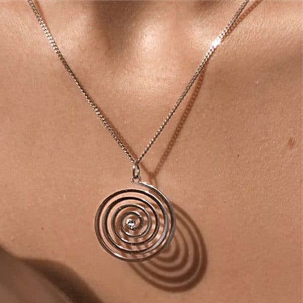 Spiral Necklace – Minimalist Swirl Pendant, Symbol of Growth & Energy, Celtic symbol