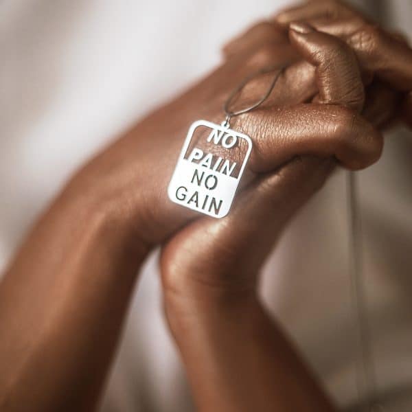 No Pain No Gain Necklace – Bodybuilding Gym Pendant for Men, Gift for him,